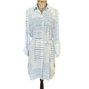 NEW - Chico's Nautical Shirt dress/Tunic Size 1